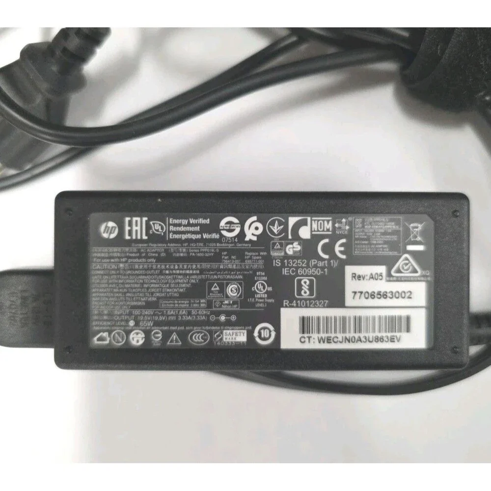 Genuine HP – 756413-001 – 65W (19.5V/3.33A) AC Adapter